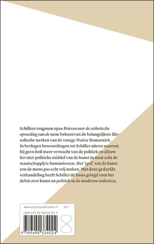 Achterkant van Brieven over de esthetische opvoeding van de mens