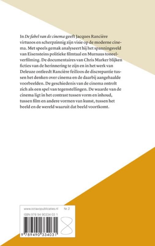 Achterkant van De fabel van de cinema