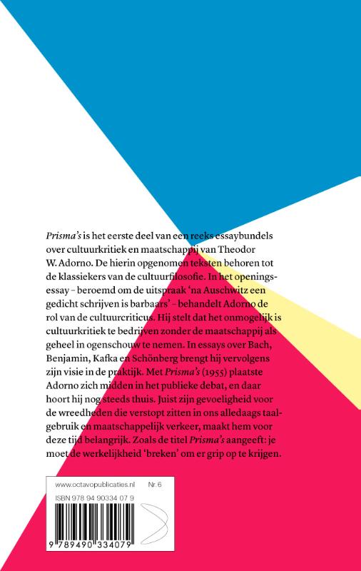 Achterkant van Prisma's cultuurkritiek en maatschappij