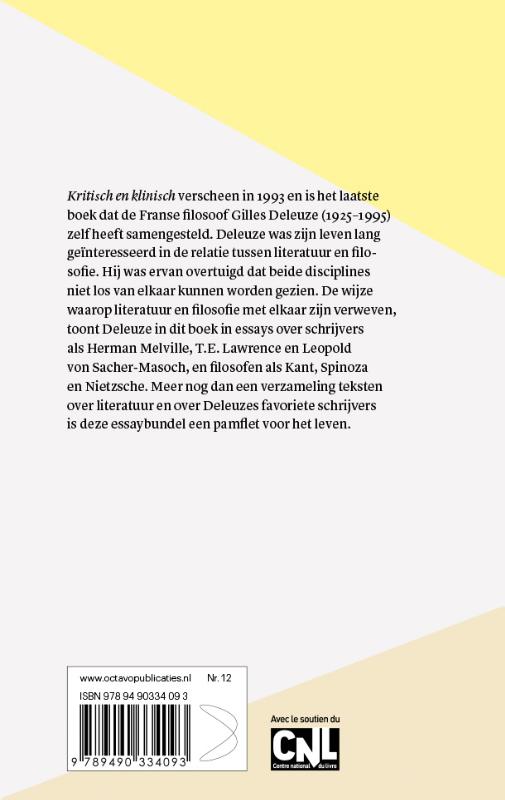 Achterkant van Kritisch en klinisch