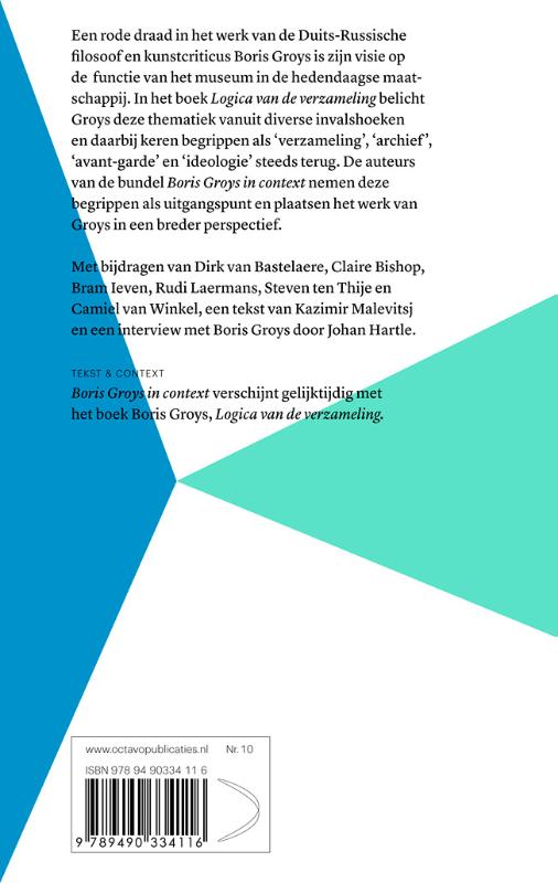 Achterkant van Boris Groys in context