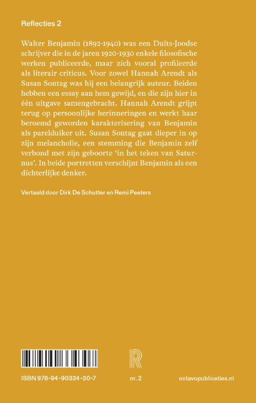 Achterkant van Walter Benjamin