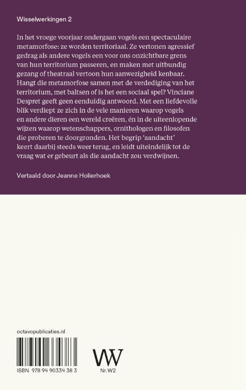 Achterkant van Leven als een vogel