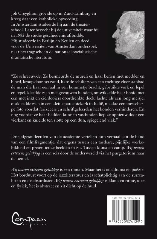 Achterkant van Wij waren extreem gelukkig
