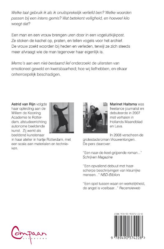 Achterkant van Memo's aan een niet-bestaand lief