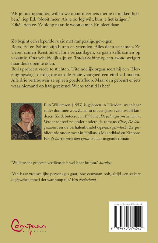 Achterkant van Van de buren niets dan goeds