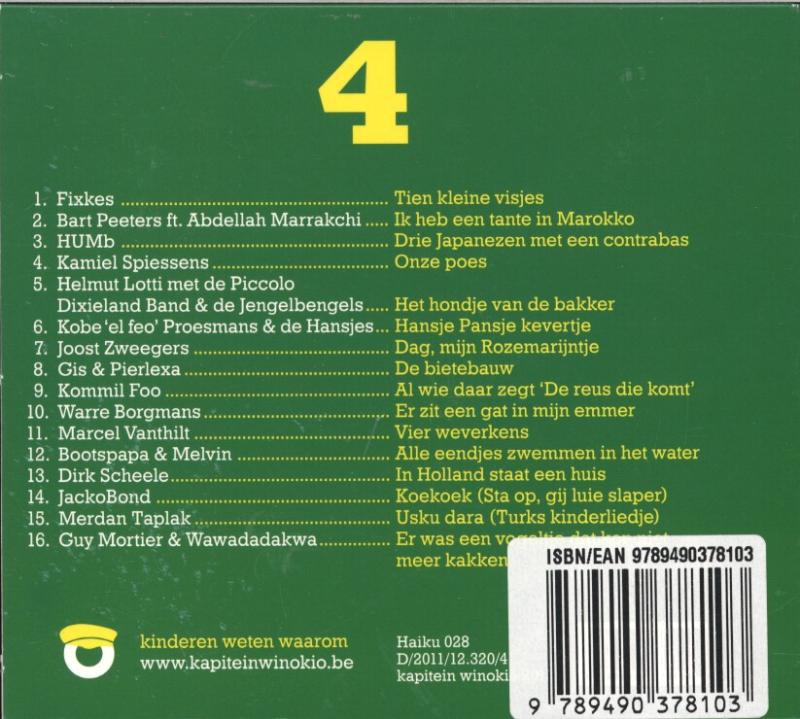 Achterkant van Kapitein Winokio zag 4 beren