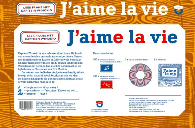 Achterkant van J'aime la vie