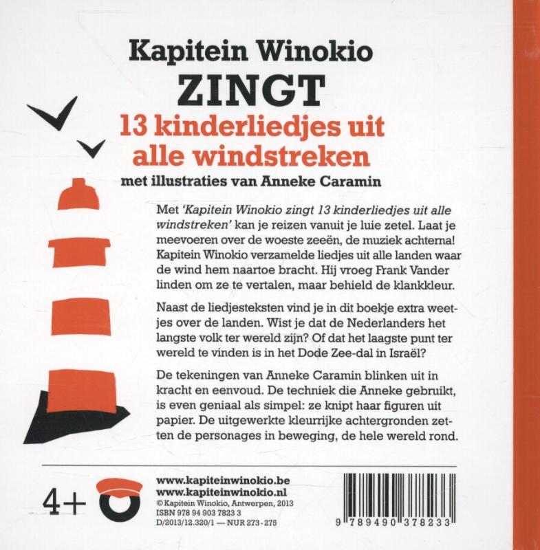 Achterkant van Kapitein Winokio zingt