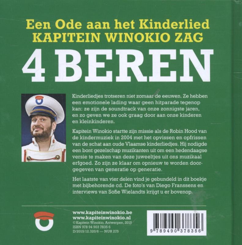 Achterkant van Kapitein Winokio zag 4 beren