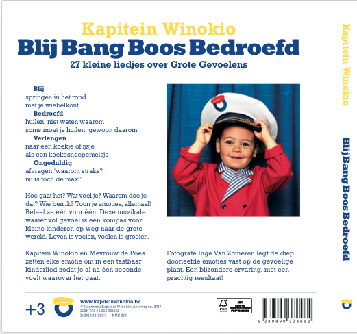 Achterkant van Blij bang boos bedroefd