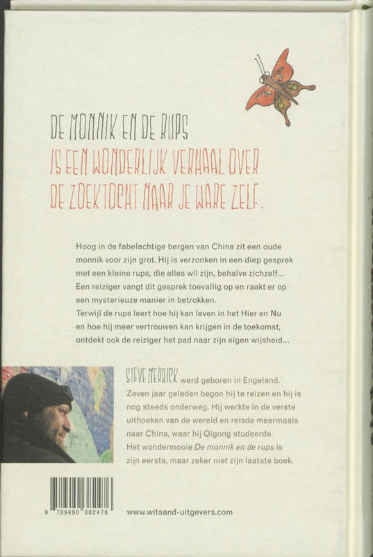 Achterkant van De monnik en de rups