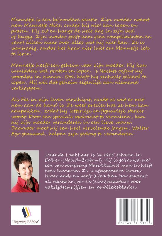 Achterkant van Mannetje NIKS