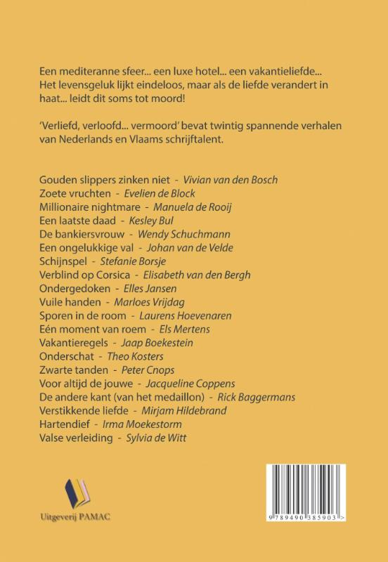 Achterkant van Verliefd, verloofd vermoord