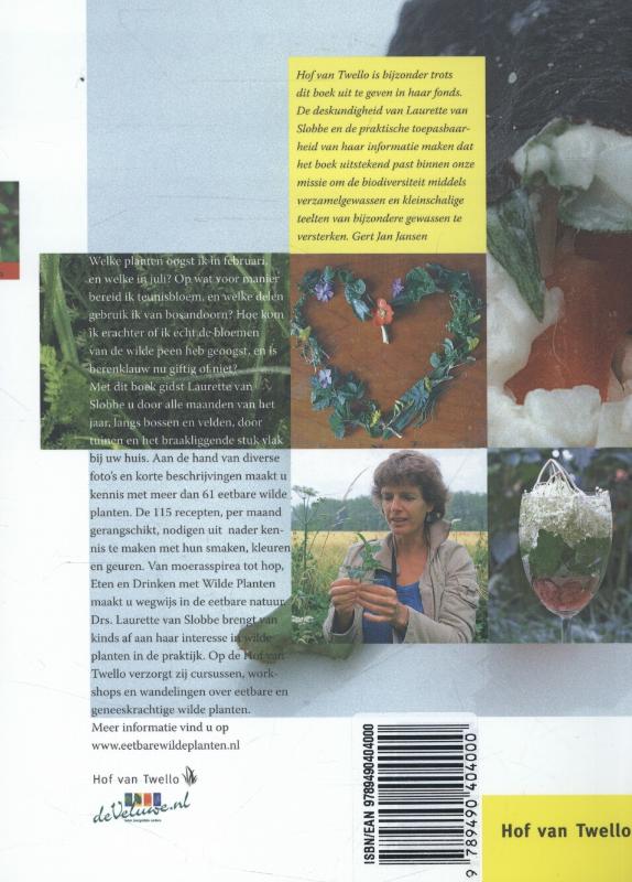 Achterkant van Eten en drinken met wilde planten