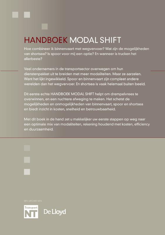 Achterkant van Handboek Modal Shift