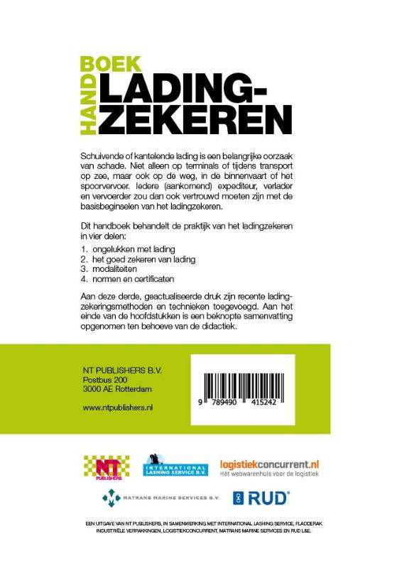 Achterkant van handboek