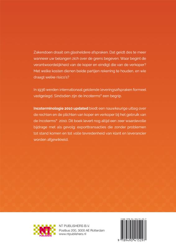 Achterkant van Incoterminologie 2010 updated