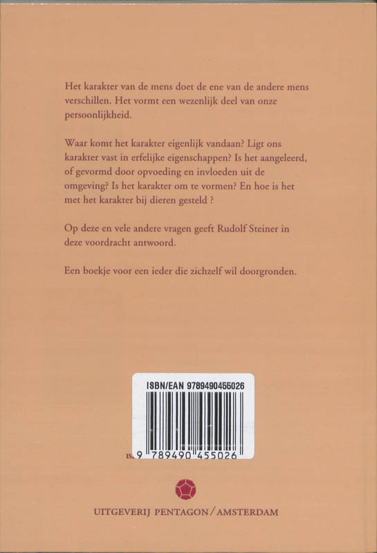 Achterkant van Het karakter van de mens