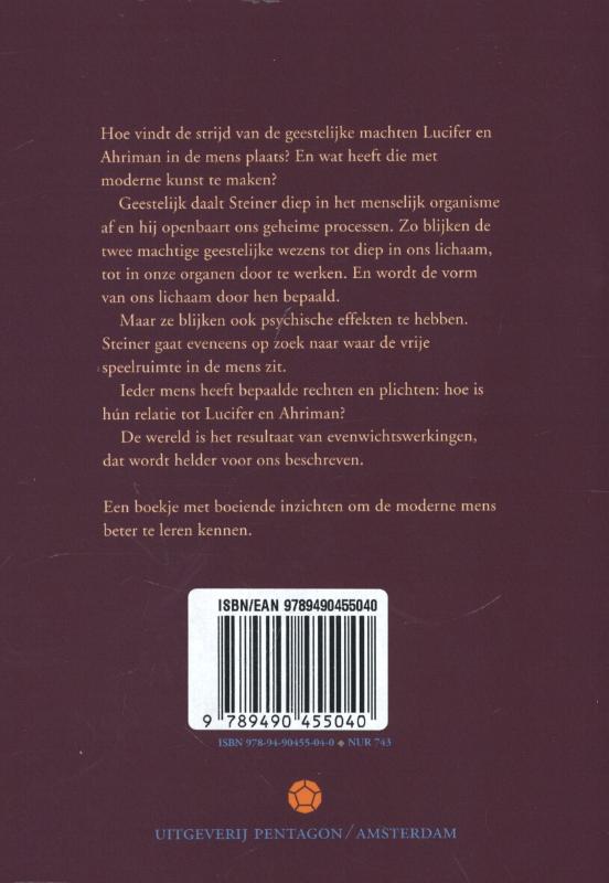Achterkant van De strijd van Lucifer en Ahriman in de mens
