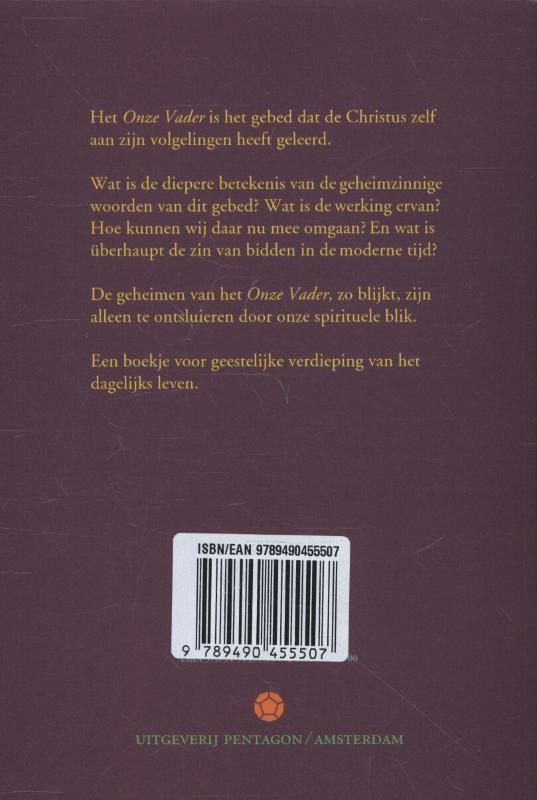 Achterkant van Het onze vader