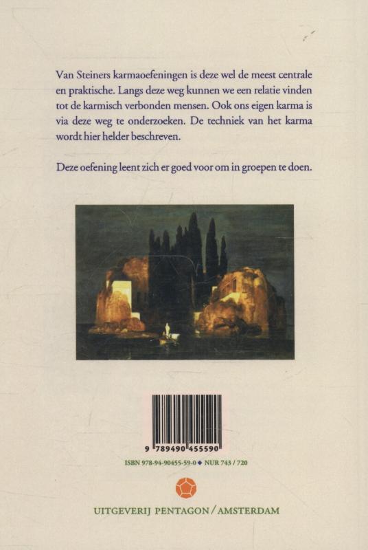 Achterkant van De karmaoefening voor de dag