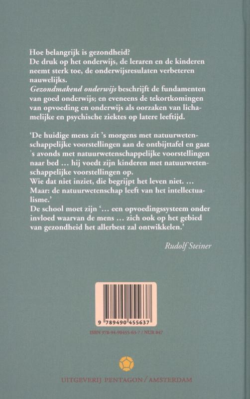 Achterkant van Gezondmakend onderwijs