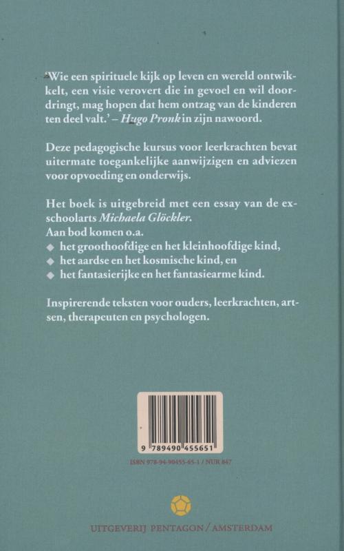 Achterkant van Menskunde en opvoeding
