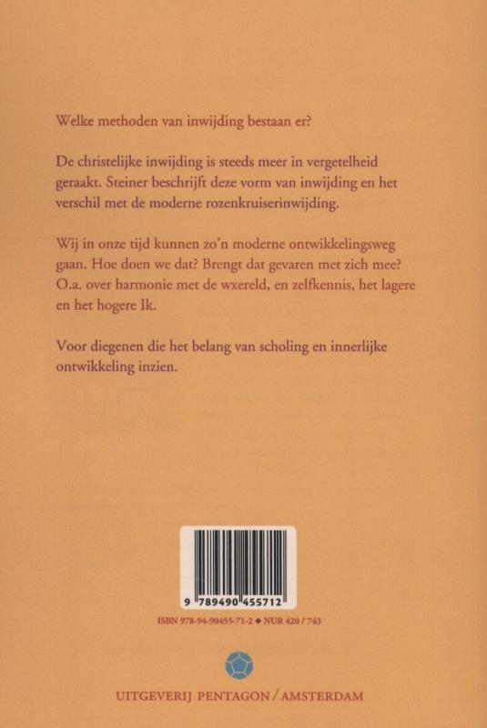 Achterkant van Christelijke inwijding en rozenkruiserinwijding