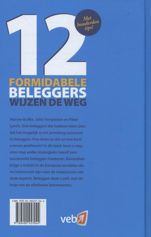 Achterkant van 12 Formidabele beleggers wijzen de weg