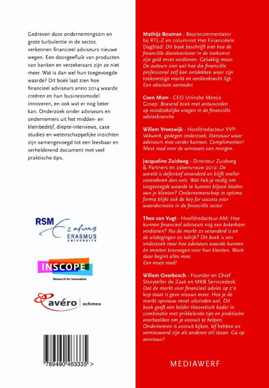 Achterkant van Het nieuwe businessmodel in financieel advies