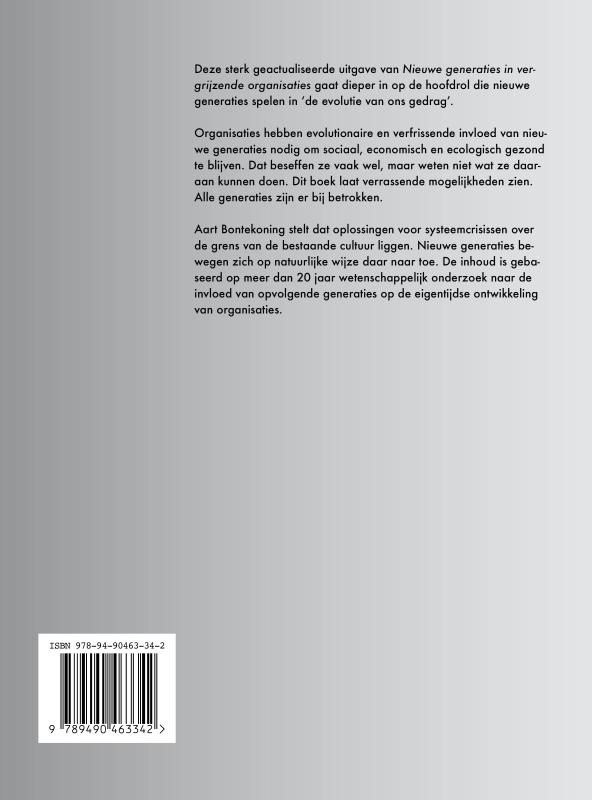 Achterkant van Nieuwe generaties in vergrijzende organisaties