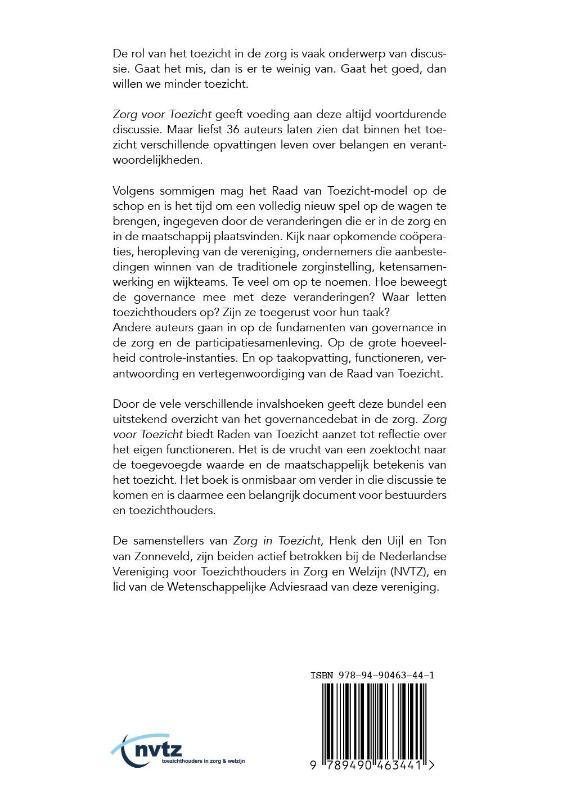 Achterkant van Zorg voor Toezicht