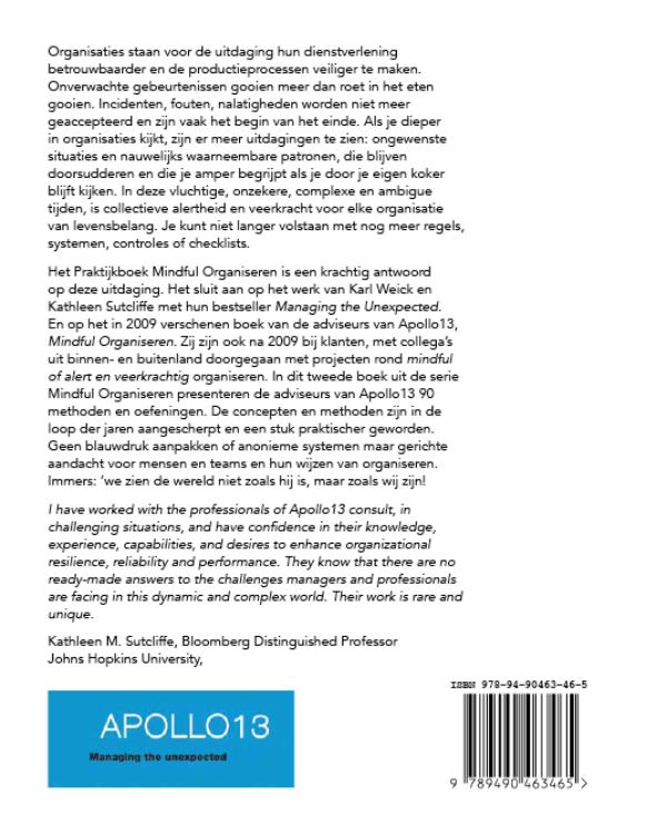 Achterkant van Praktijkboek Mindful Organiseren
