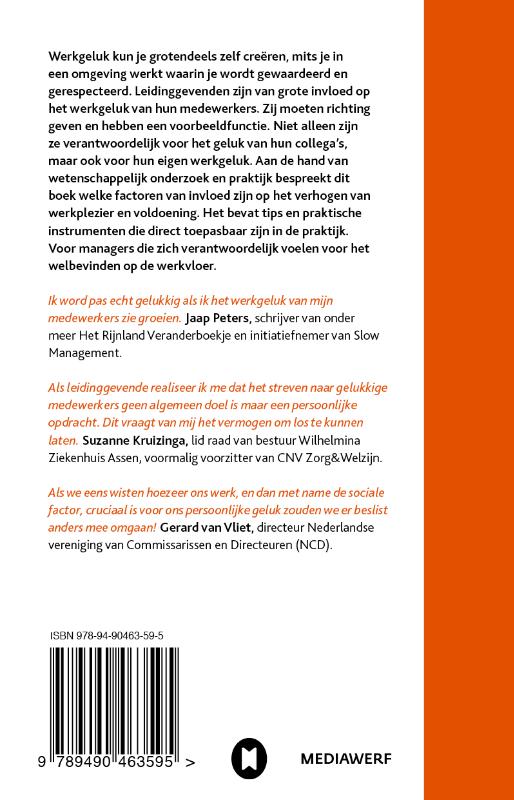 Achterkant van Leidinggeven aan geluk