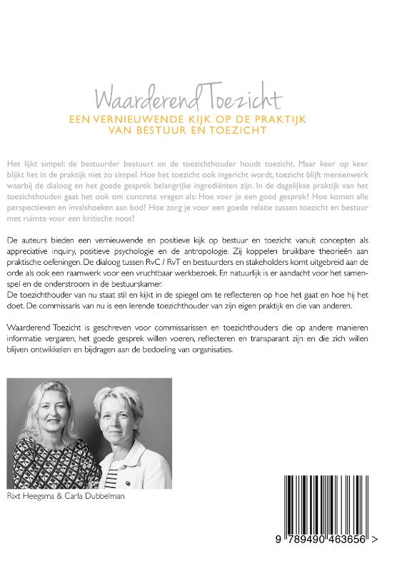 Achterkant van Waarderend toezicht