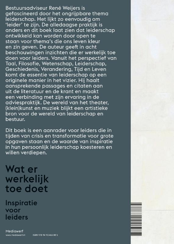Achterkant van Wat er werkelijk toe doet