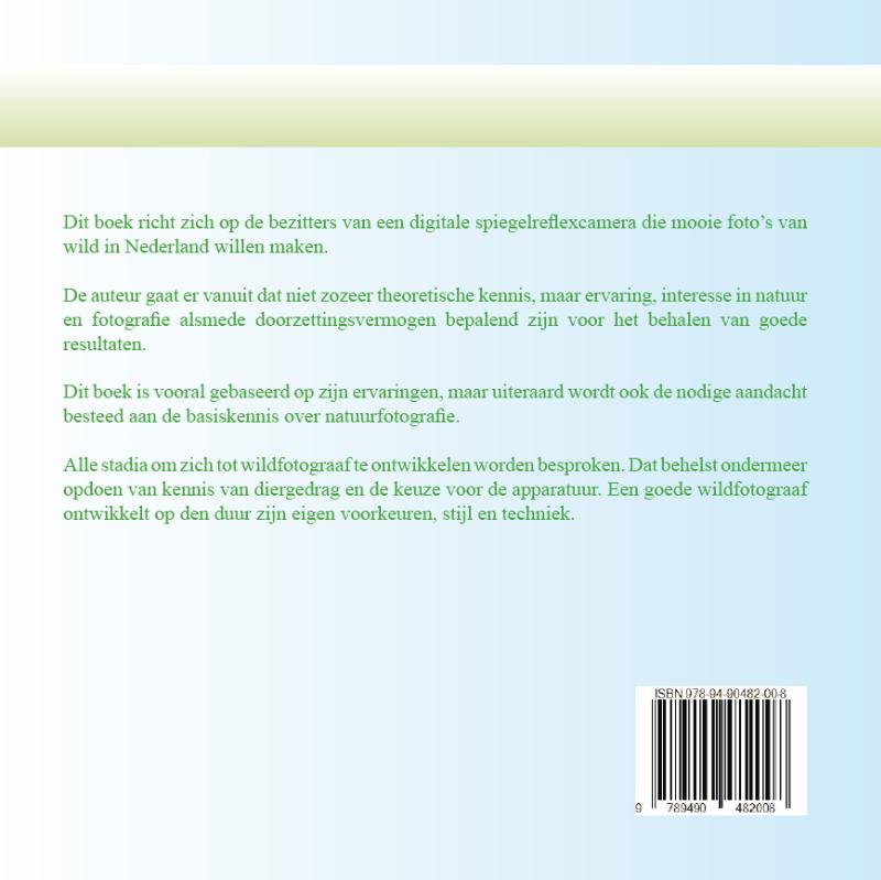 Achterkant van Praktijkboek Wildfotografie
