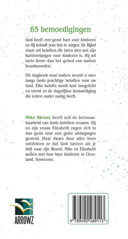 Achterkant van 65 beloften van God voor uw kind
