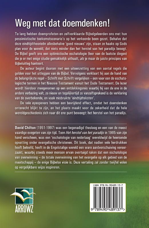 Achterkant van Het herstel van het paradijs