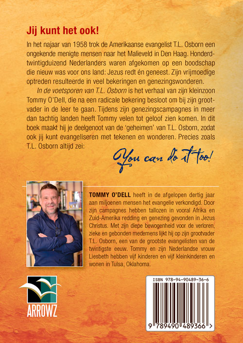 Achterkant van In de voetsporen van T.L. Osborn