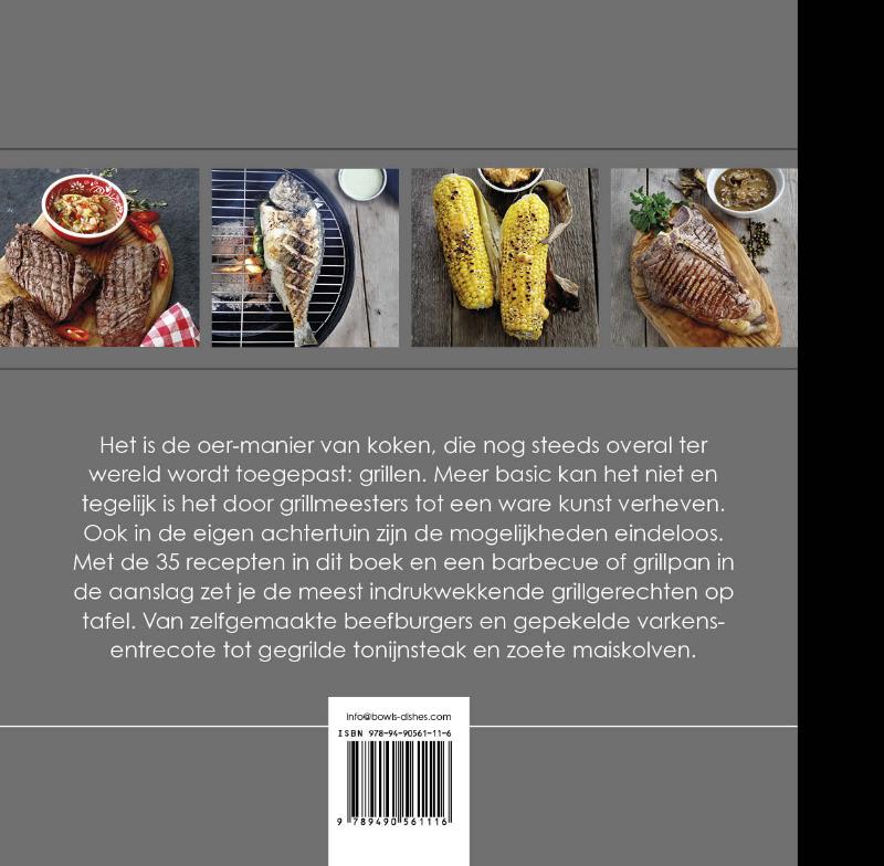 Achterkant van Van de grill op de plank
