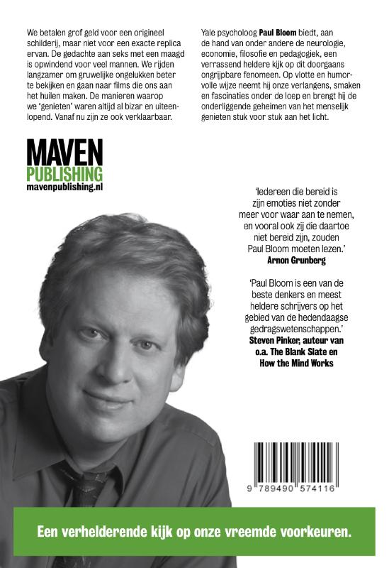 Achterkant van Het geheim van genot