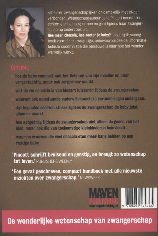 Achterkant van Hoe meer chocola, hoe zoeter je baby?