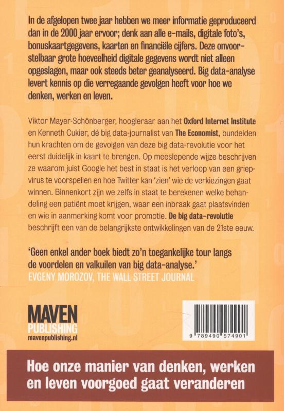 Achterkant van De big data revolutie