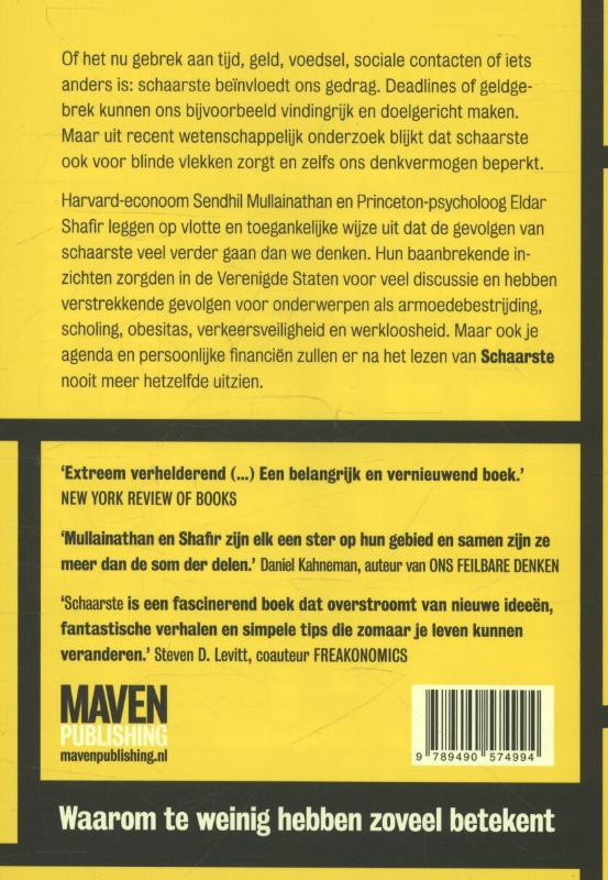 Achterkant van Schaarste