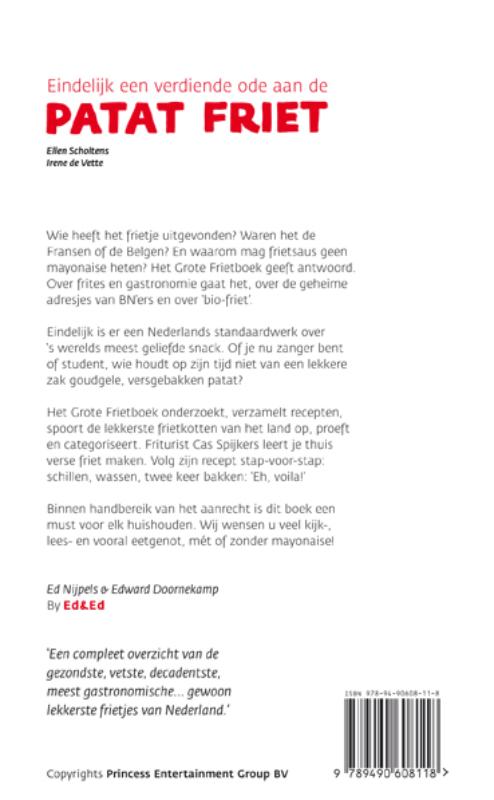 Achterkant van Het Grote Frietboek