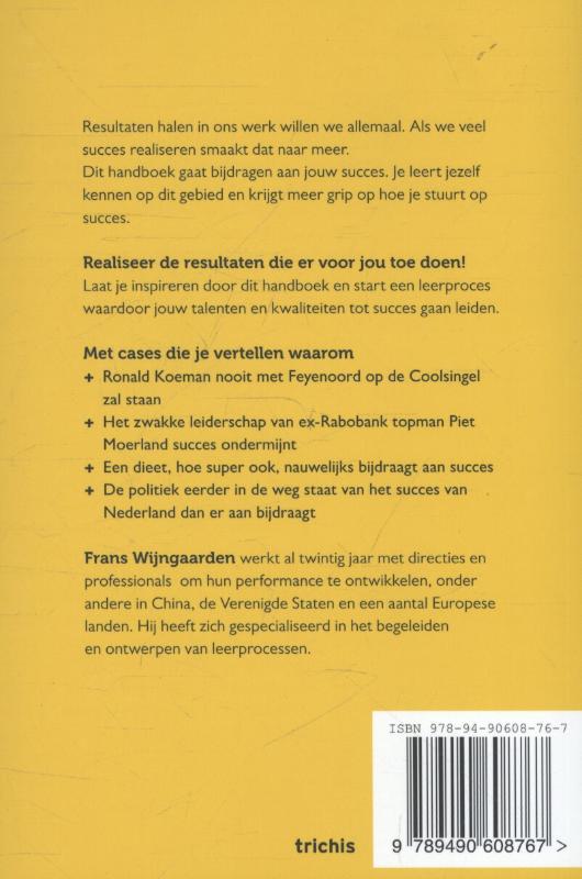 Achterkant van Veel succes!