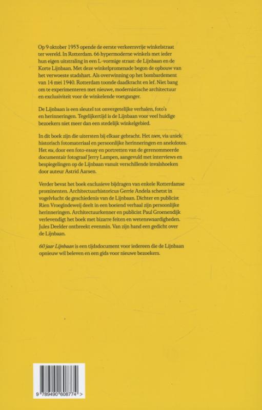 Achterkant van 60 jaar lijnbaan