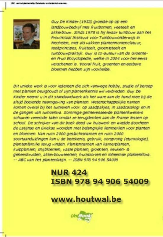 Achterkant van ABC van het plantenlatijn
